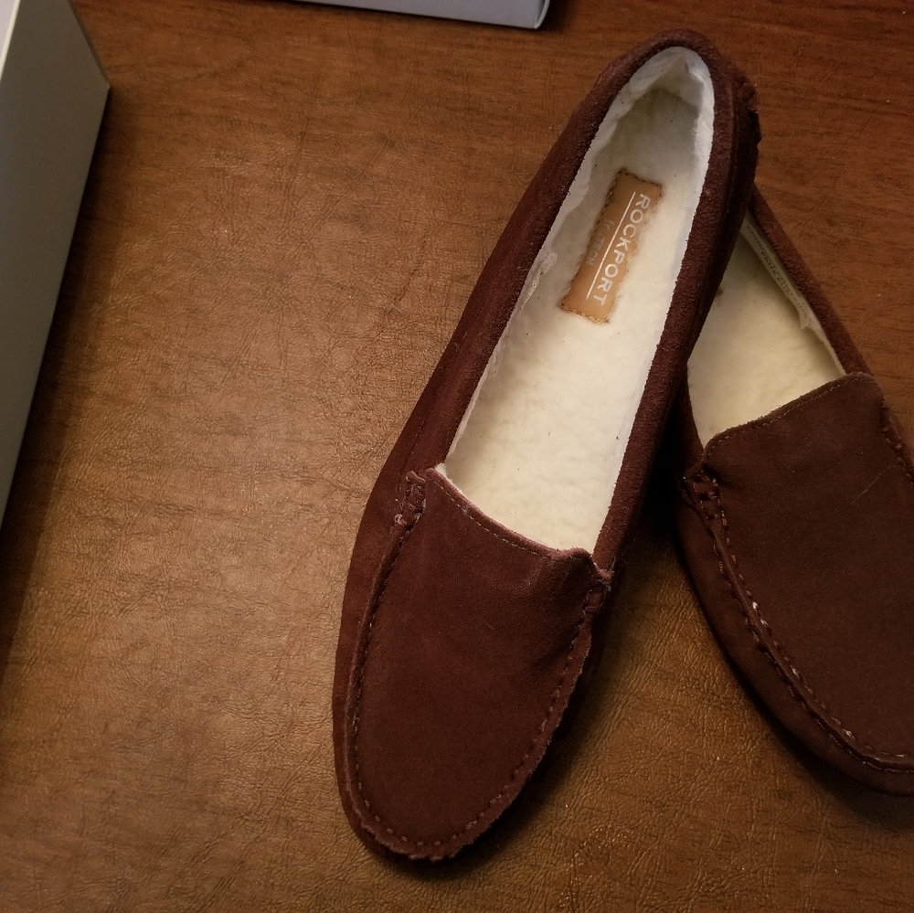 NIB Rockport brown suede driving moccasin size 7. - Picture 6 of 8